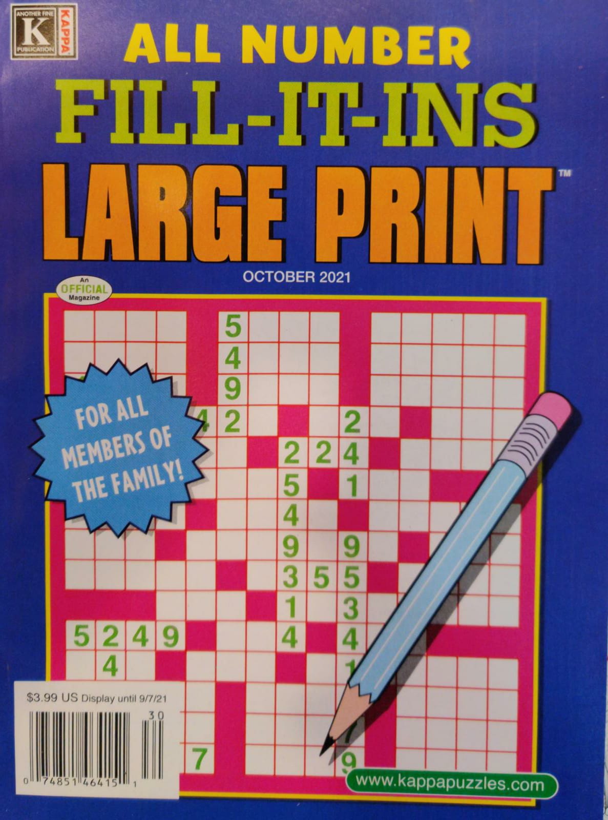 All Number Fill-it-ins Large Print Magazine