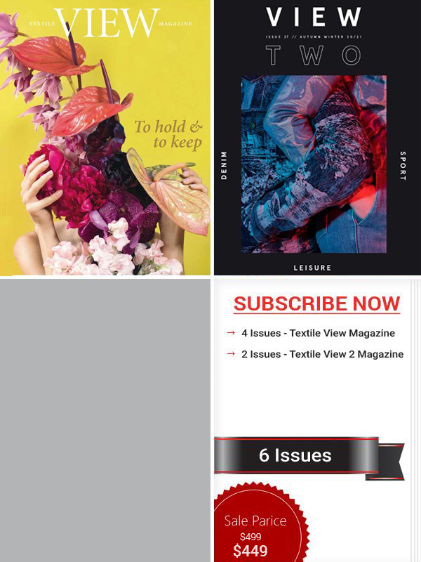 TEXTILE VIEW COMBO: Textile View + View 2  Magazine Subscriptions - 6 Issues / Year