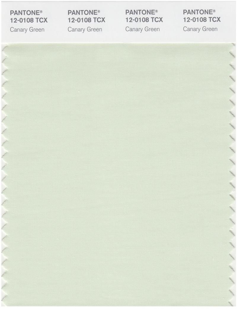 Pantone Smart 12-0108 TCX Color Swatch Card | Canary Green 