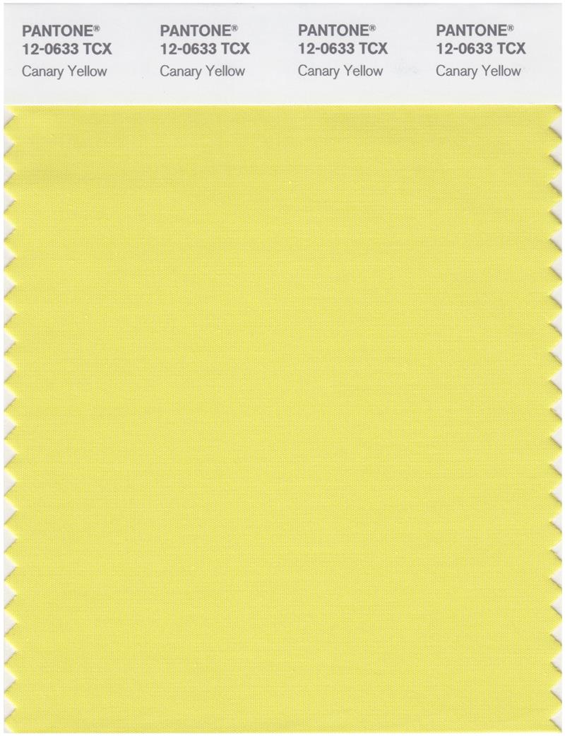 Pantone Smart 12-0633 TCX Color Swatch Card | Canary Yellow 