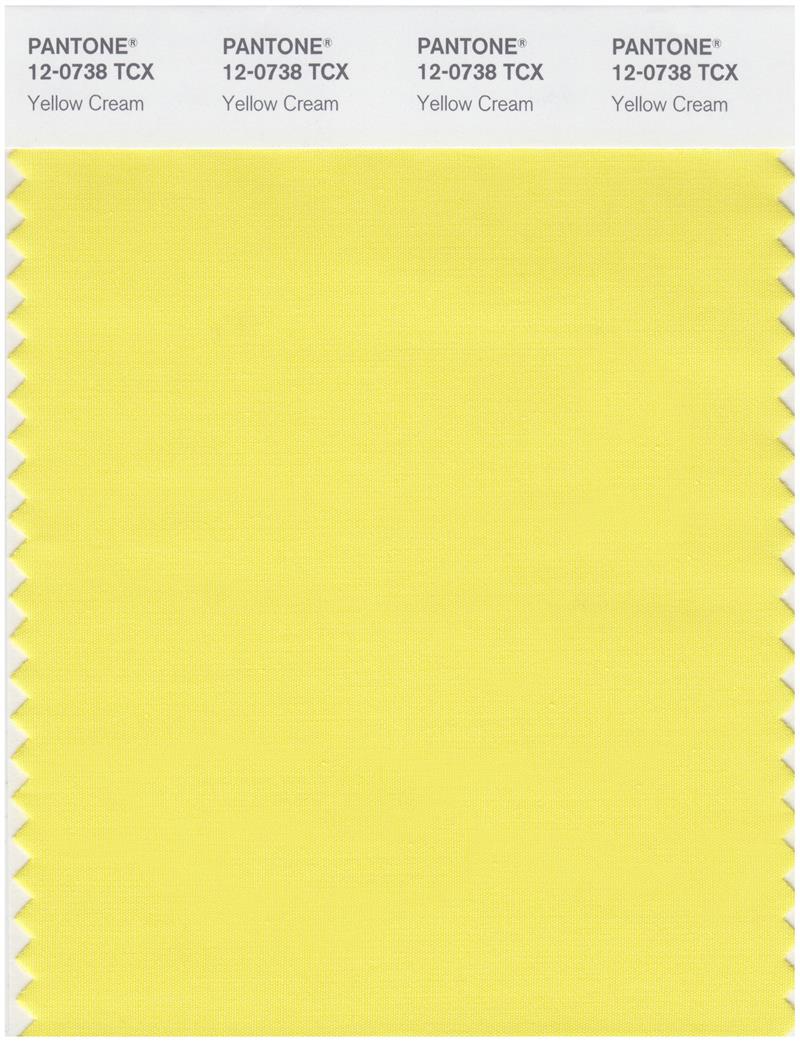 Pantone Smart 12-0738 TCX Color Swatch Card | Yellow Cream 