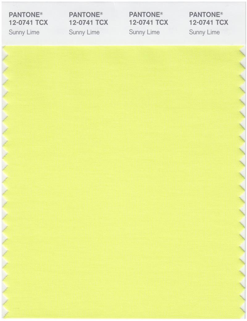 Pantone Smart 12-0741 TCX Color Swatch Card | Sunny Lime 