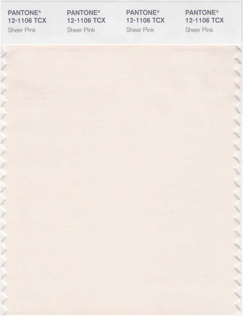 Pantone Smart 12-1106 TCX Color Swatch Card | Sheer Pink 