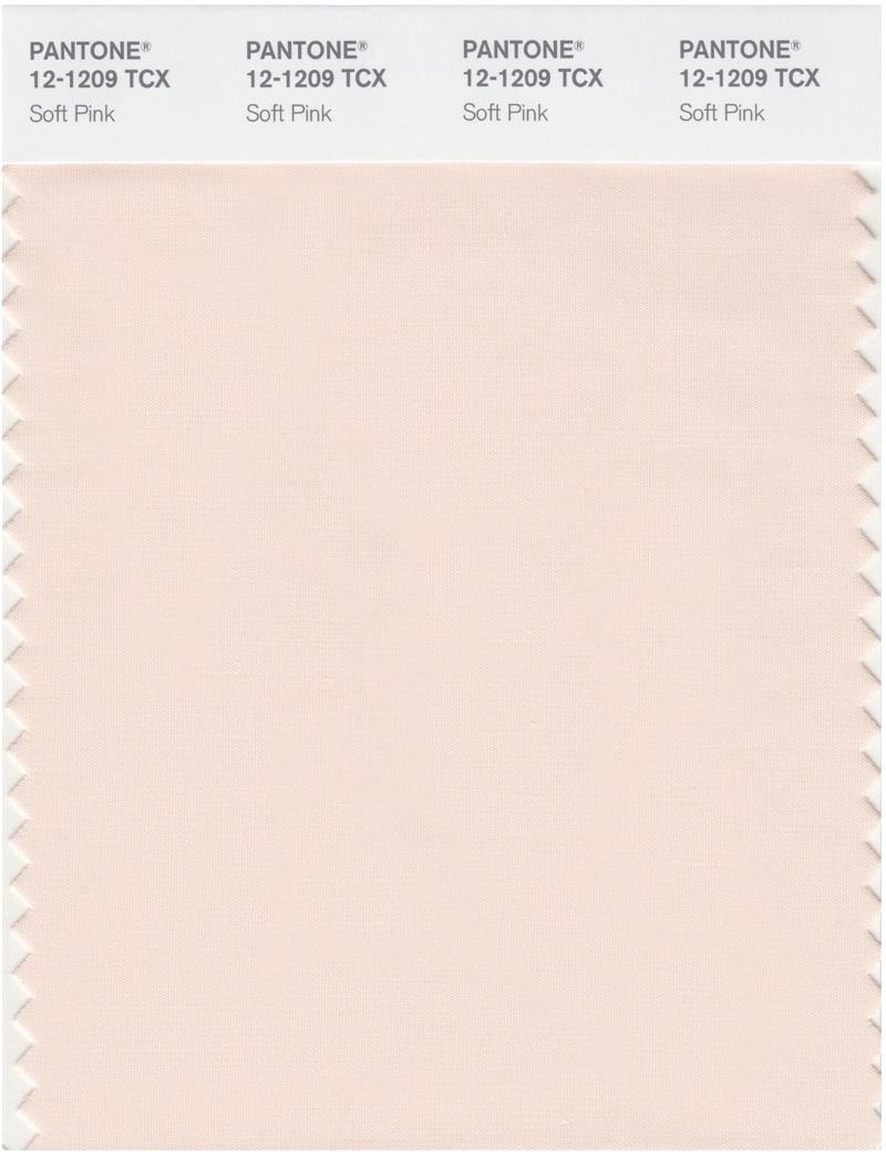 Pantone Smart 12-1209 TCX Color swatch Card | Soft Pink 