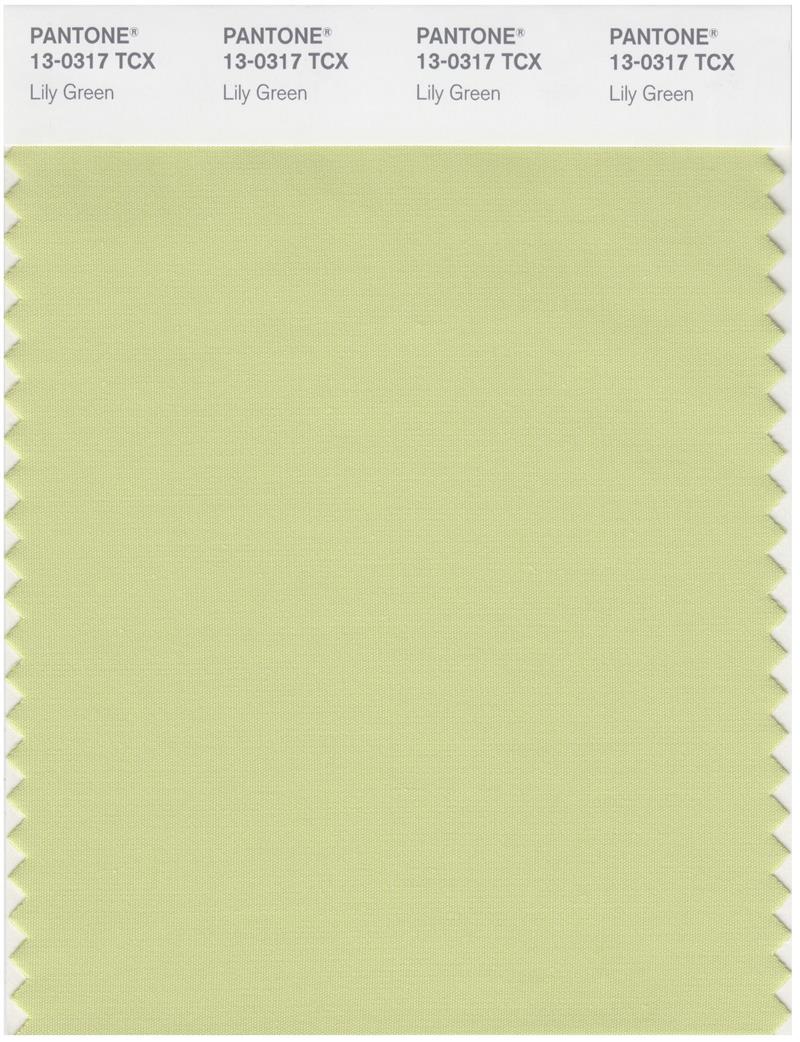 Pantone Smart 13-0317 TCX Color Swatch Card | Lily Green 