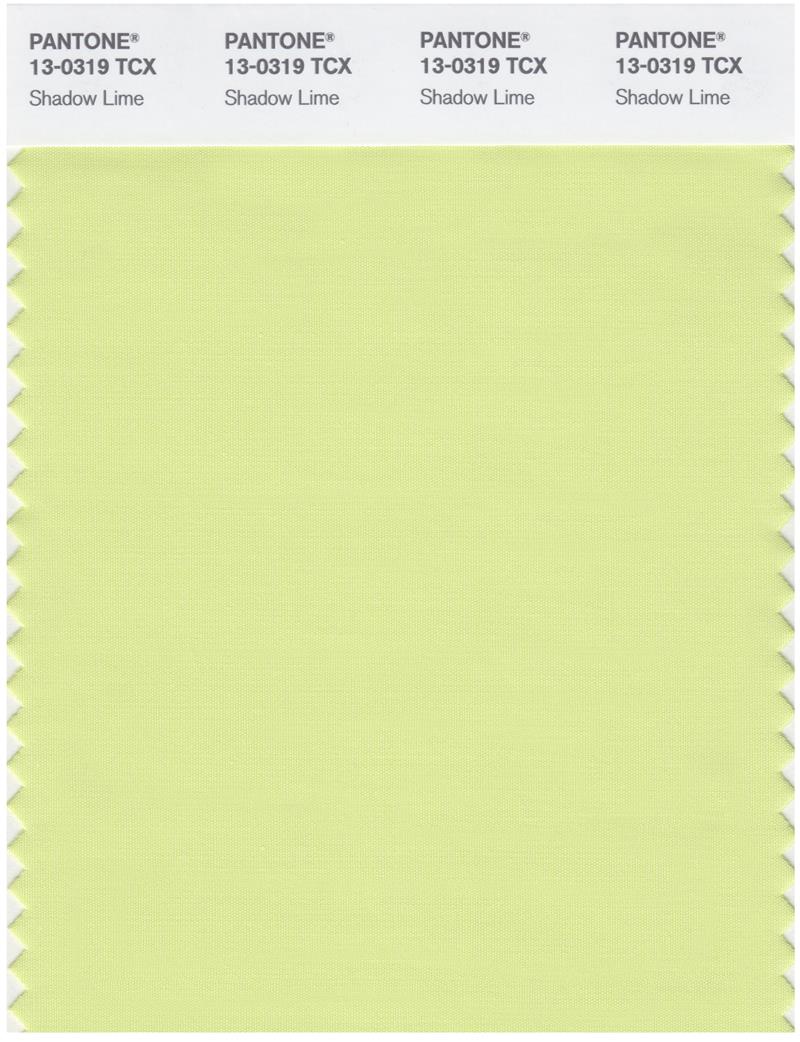 Pantone Smart 13-0319 TCX Color Swatch Card | Shadow Lime 