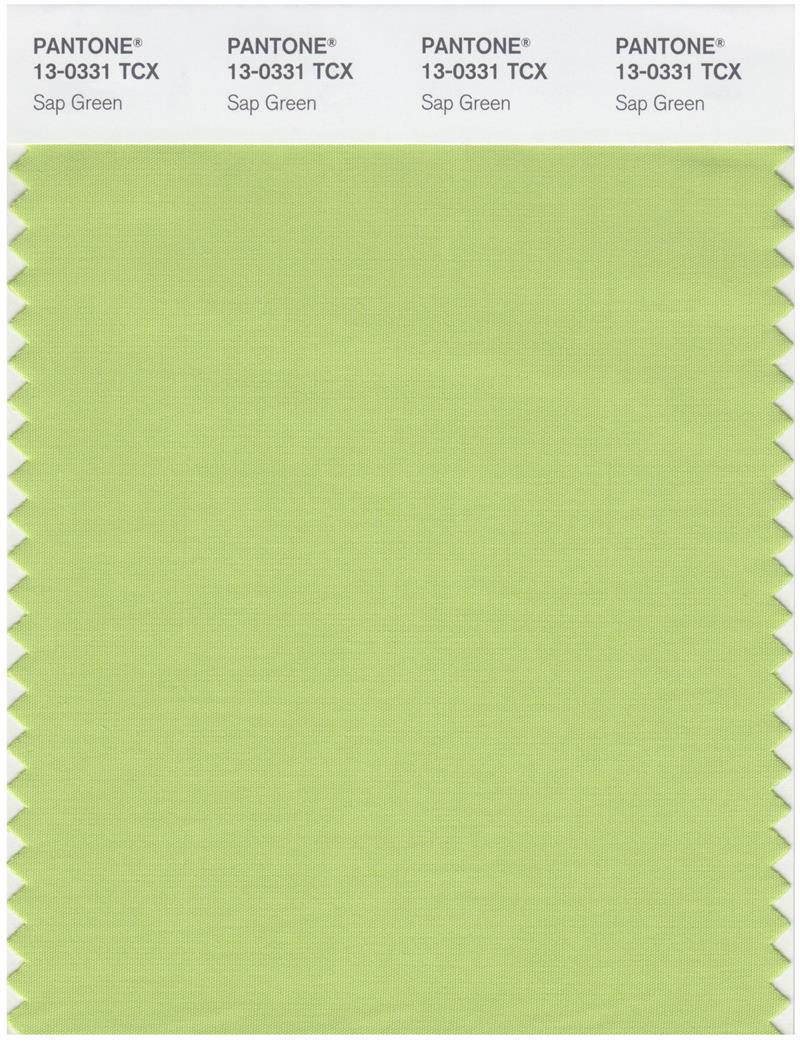 Pantone Smart 13-0331 TCX Color Swatch Card | Sap Green 