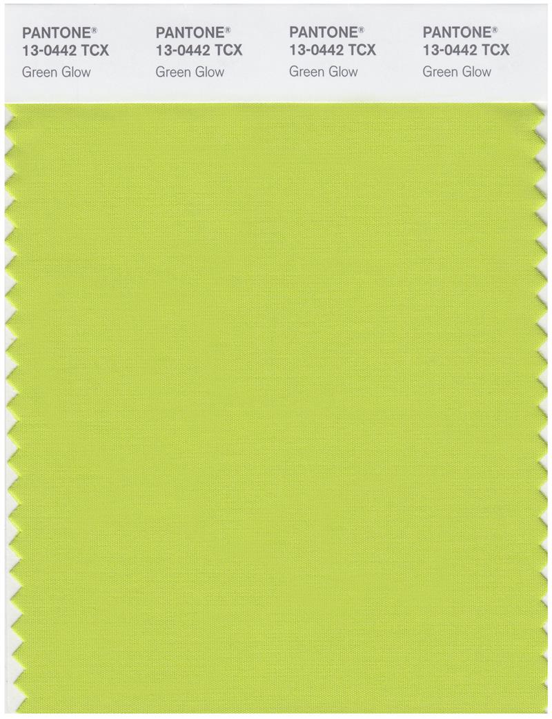 Pantone Smart 13-0442 TCX Color Swatch Card | Green Glow 