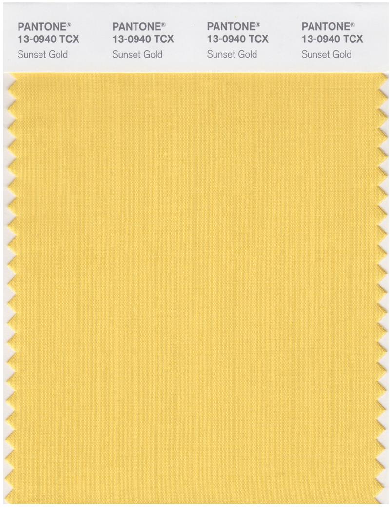 Pantone Smart 13-0940 TCX Color Swatch Card | Sunset Gold 