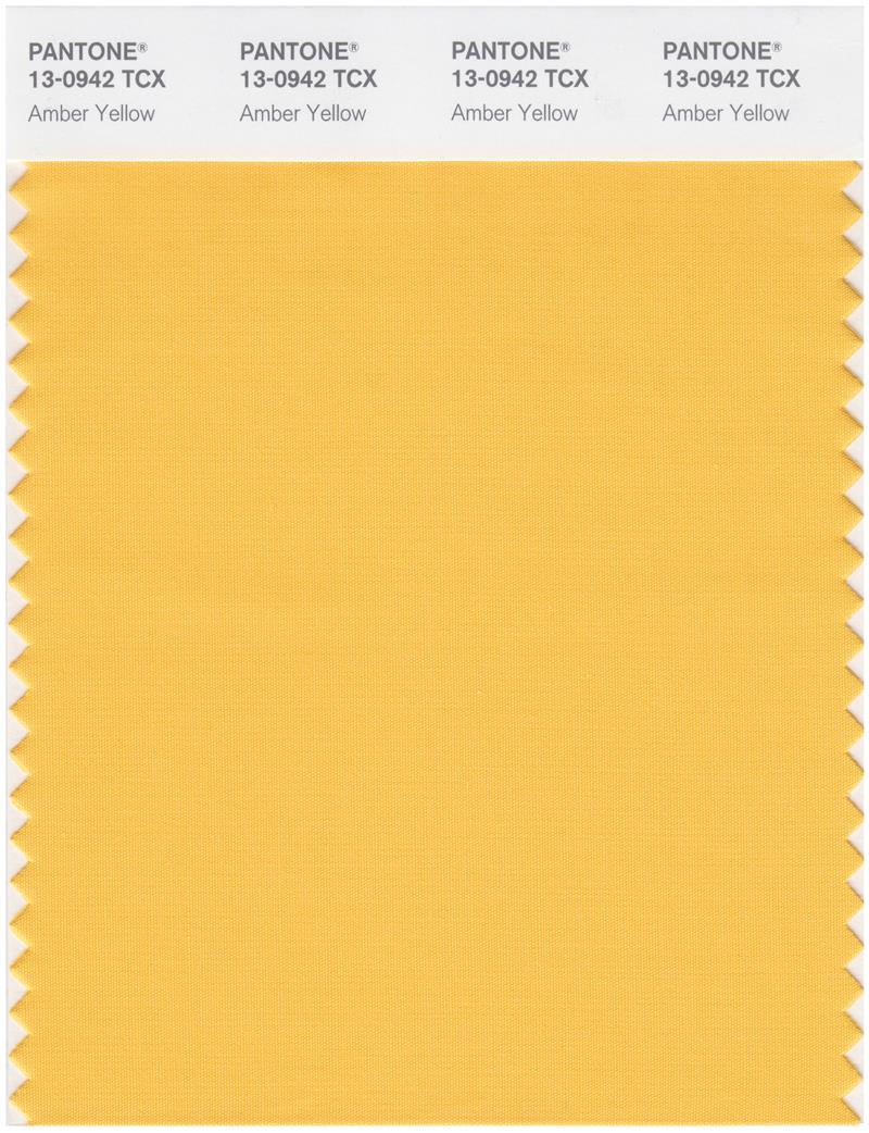 Pantone Smart 13-0942 TCX Color Swatch Card | Amber Yellow 