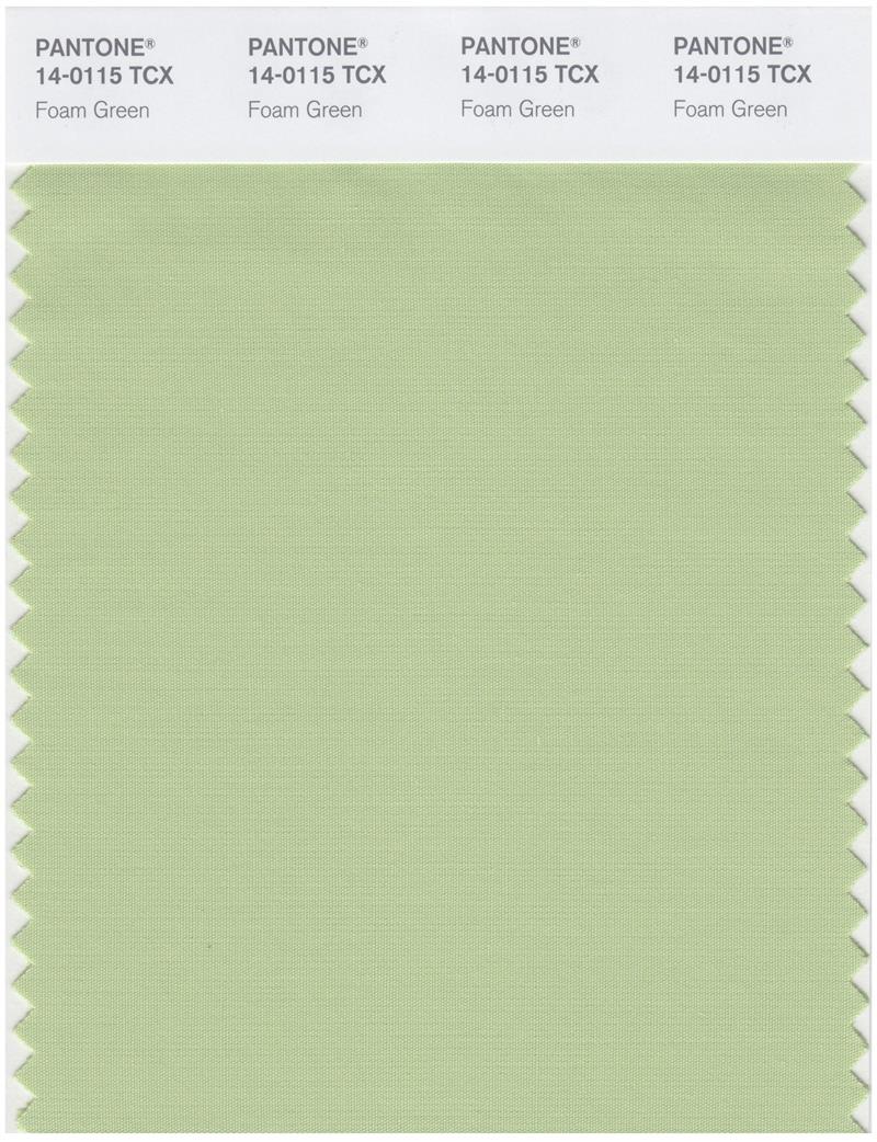 Pantone Smart 14-0115 TCX Color Swatch Card | Foam Green 