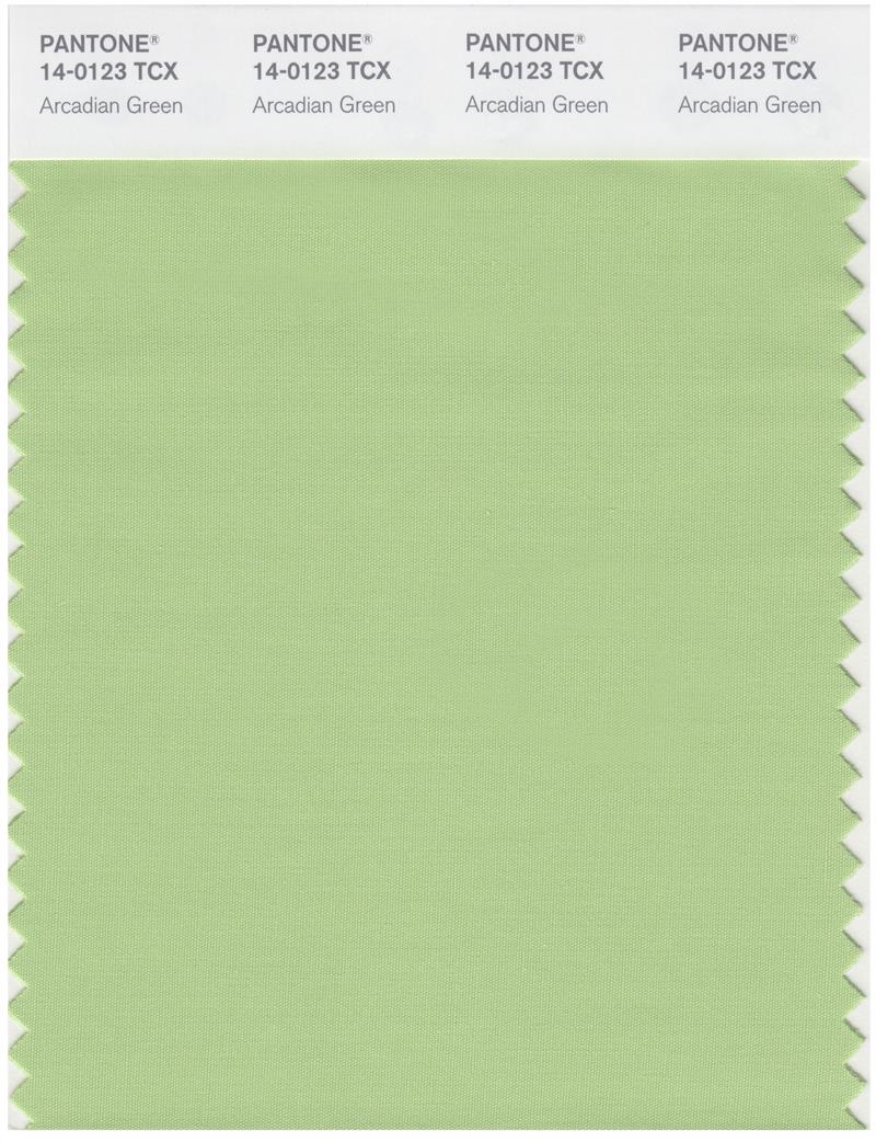 Pantone Smart 14-0123 TCX Color Swatch Card | Arcadian Green 