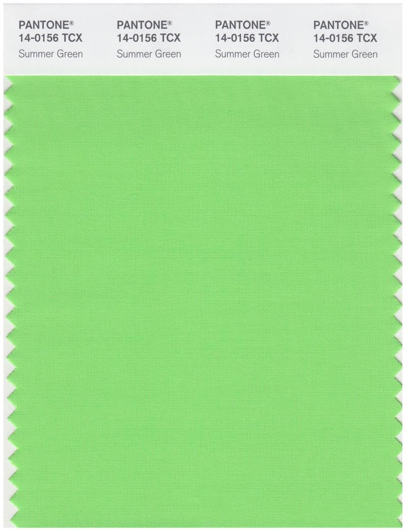 Pantone Smart 14-0156 TCX Color Swatch Card | Summer Green 