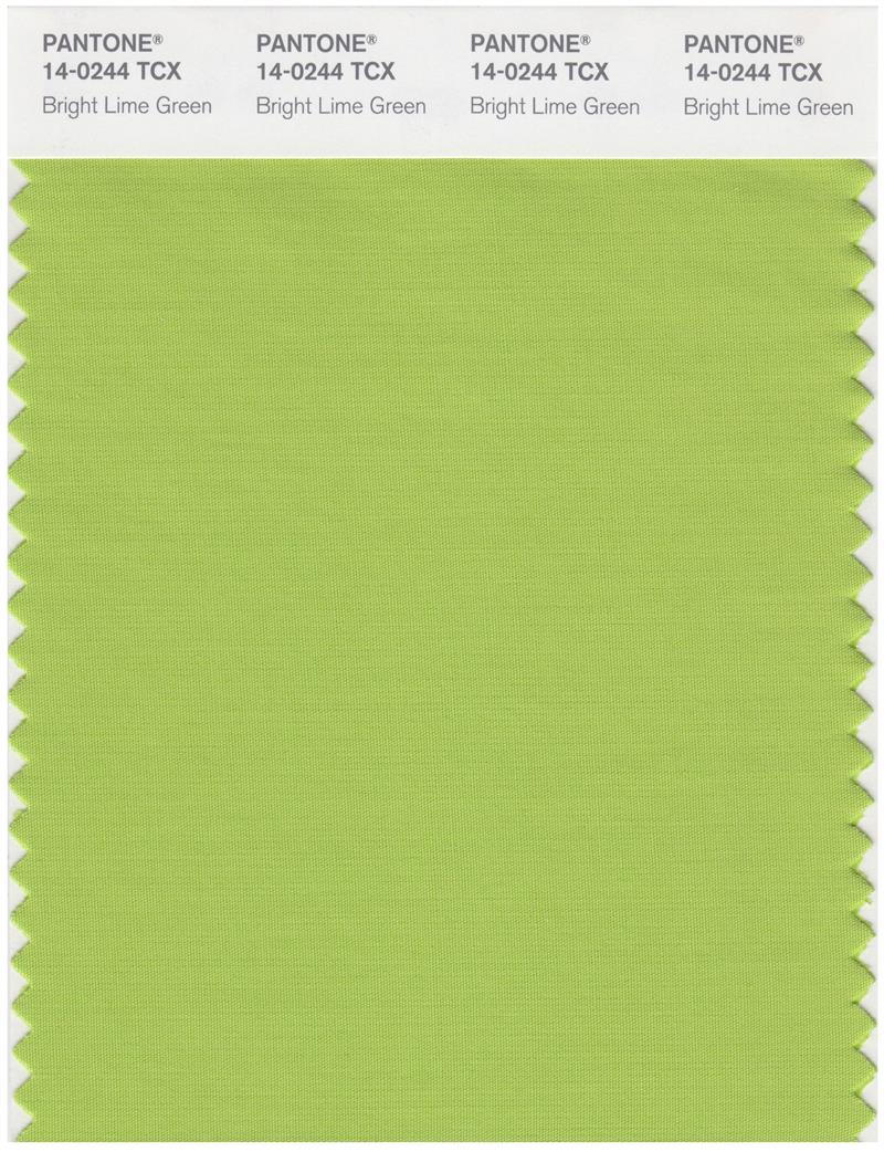 Pantone Smart 14-0244 TCX Color Swatch Card | Bright Lime Green 