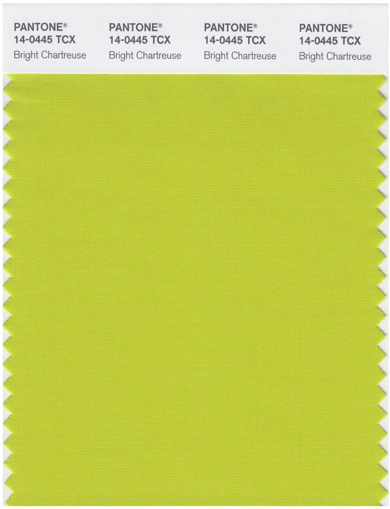 Pantone Smart 14-0445 TCX Color Swatch Card | Bright Chartreuse 