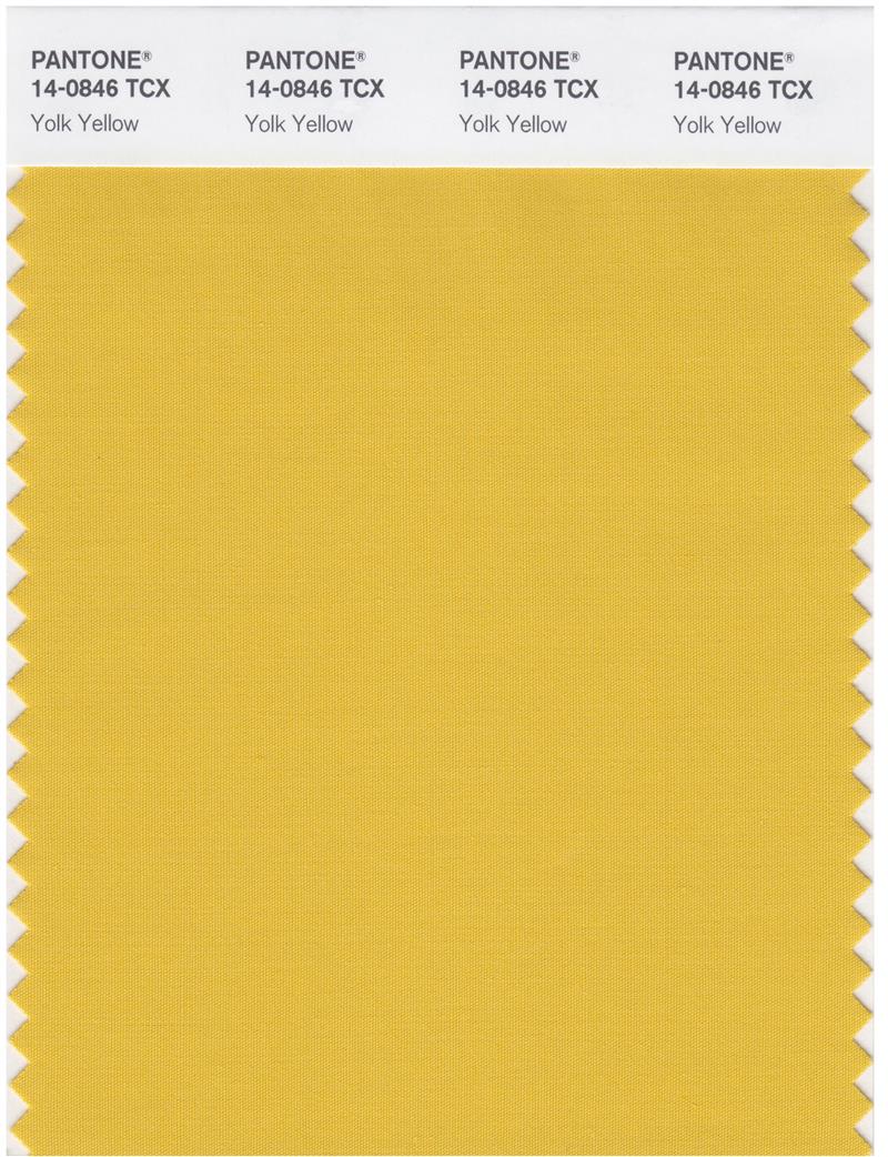 Pantone Smart 14-0846 TCX Color Swatch Card | Yolk Yellow 