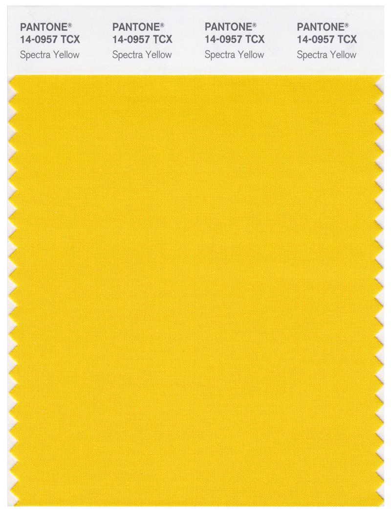 Pantone Smart 14-0957 TCX Color Swatch Card | Spectra Yellow 