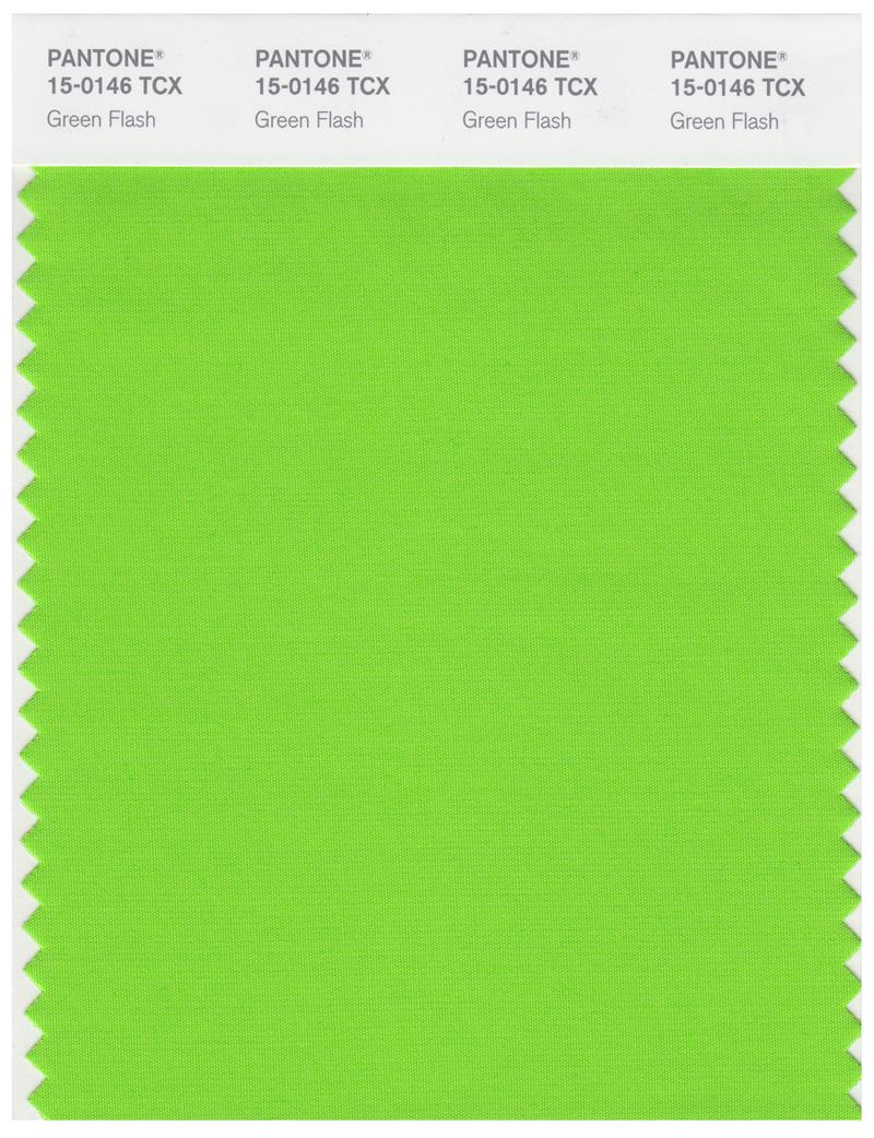 Pantone Smart 15-0146 TCX Color Swatch Card | Green Flash 