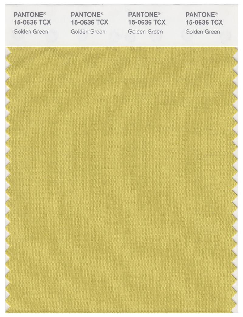 Pantone Smart 15-0636 TCX Color Swatch Card | Golden Green 