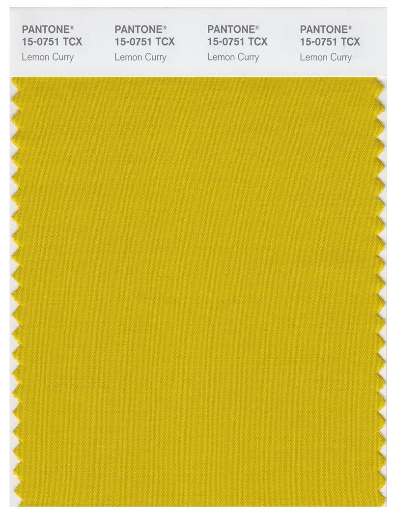 Pantone Smart 15-0751 TCX Color Swatch Card  | Lemon Curry 