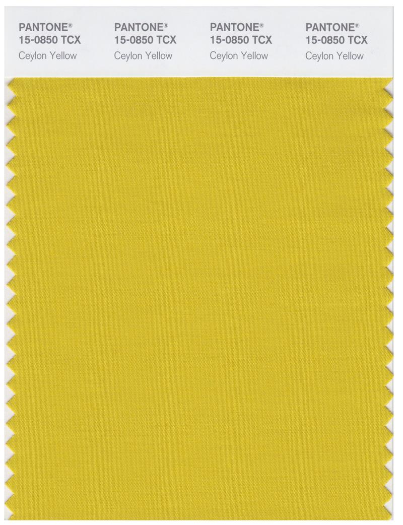 Pantone Smart 15-0850 TCX Color Swatch Card | Celon Yellow 