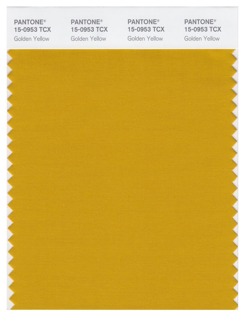 Pantone Smart 15-0953 TCX Color Swatch Card | Golden Yellow 