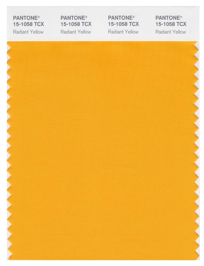 Pantone Smart 15-1058 TCX Color Swatch Card | Radiant Yellow 