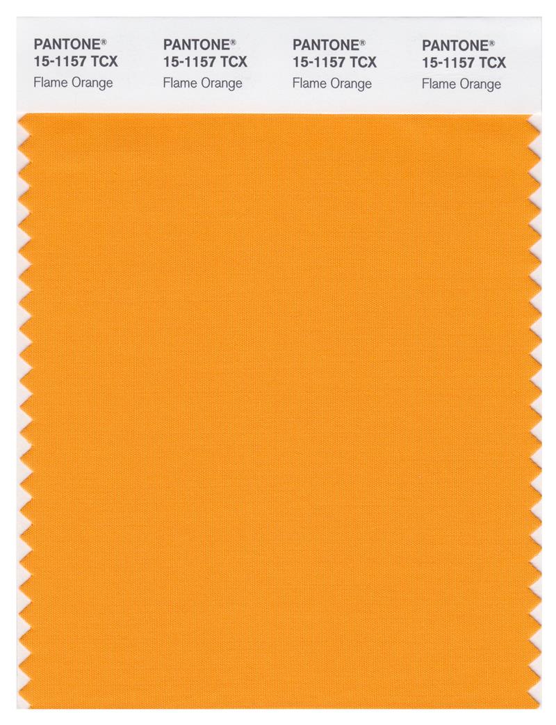 Pantone Smart 15-1157 TCX Color Swatch Card | Flame Orange 