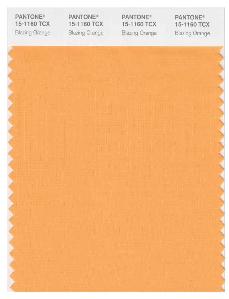 Pantone Smart 15-1160 TCX Color Swatch Card | Blazing Orange 