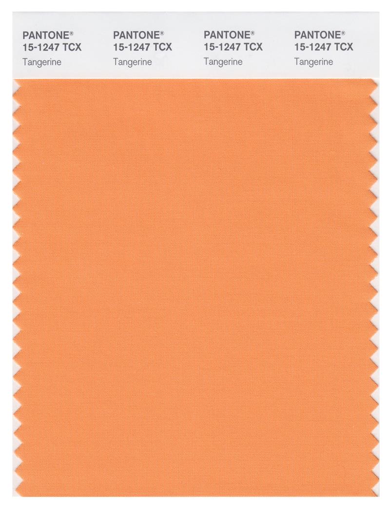 Pantone Smart 15-1247 TCX Color Swatch Card | Tangerine 