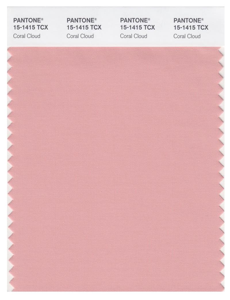 Pantone Smart 15-1415 TCX Color Swatch Card | Coral Cloud 