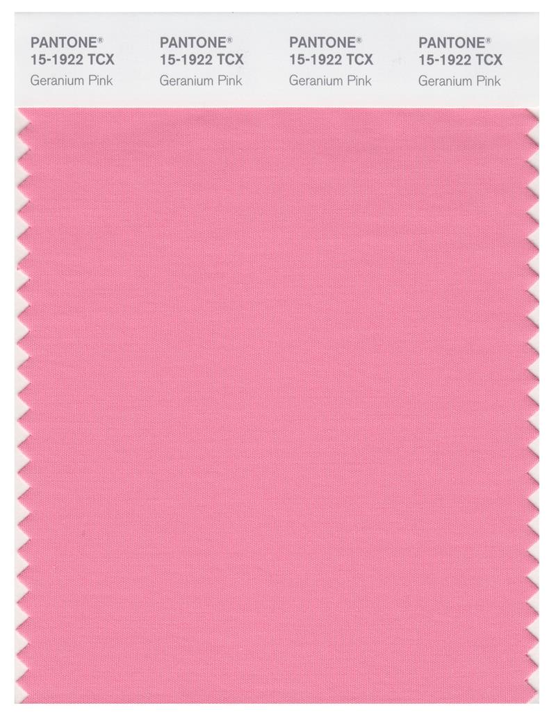 Pantone Smart 15-1922 TCX Color Swatch Card | Geranium Pink 