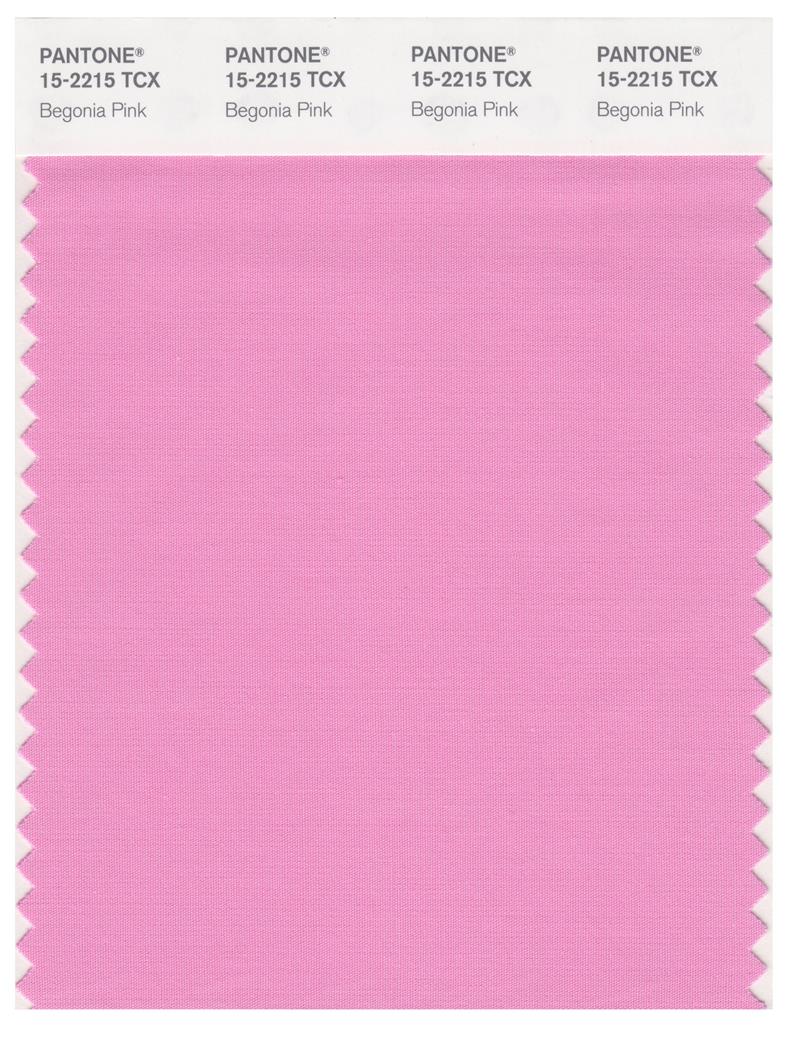 Pantone Smart 15-2215 TCX Color Swatch Card | Begonia Pink 