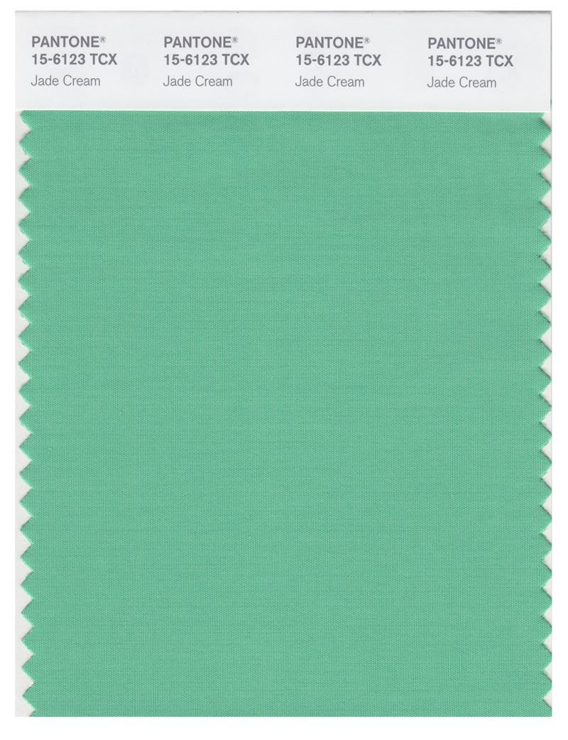 Pantone Smart 15-6123 TCX Color Swatch Card | Jade Cream 