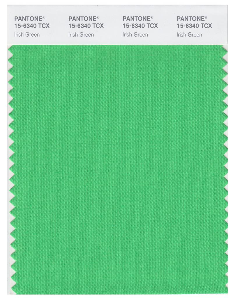 Pantone Smart 15-6340 TCX Color Swatch Card | Irish Green 