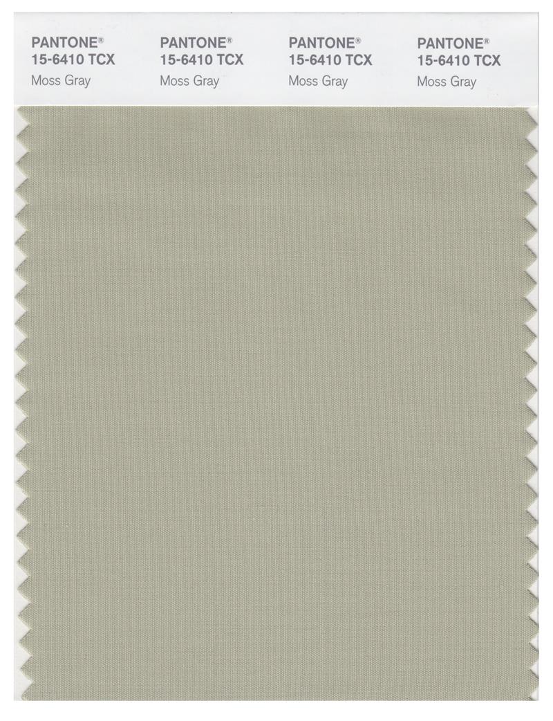 Pantone Smart 15-6410 TCX Color Swatch Card | Moss Gray 