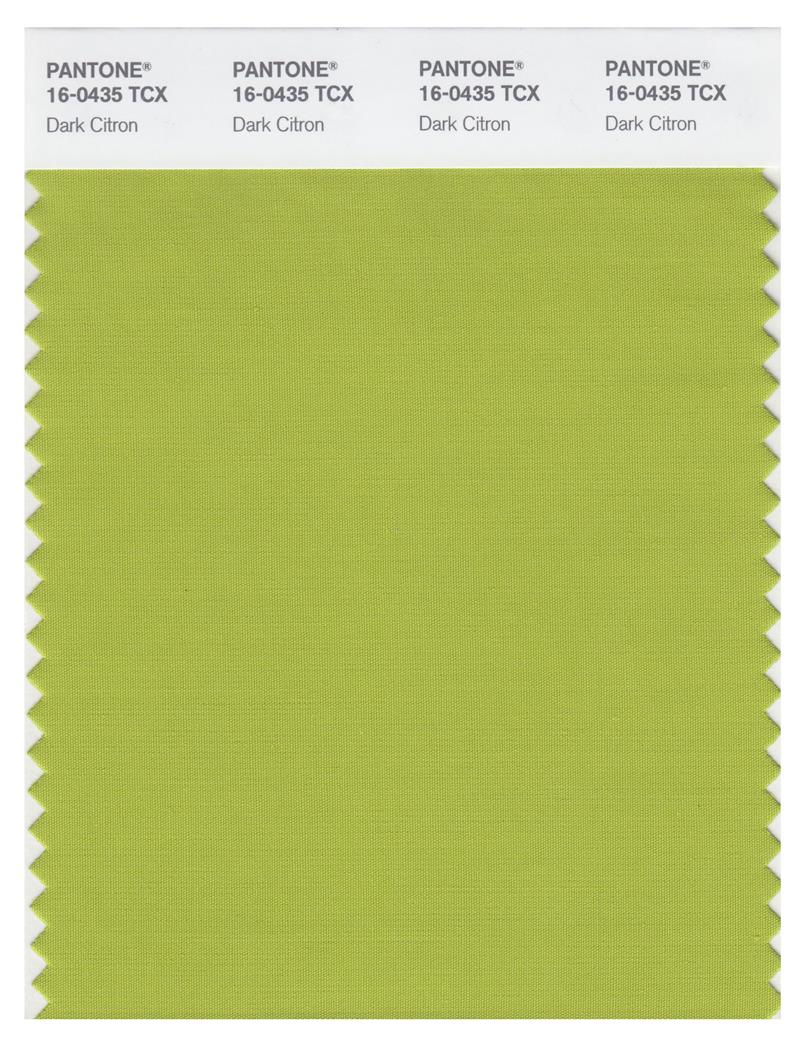 Pantone Smart 16-0435 TCX Color Swatch Card | Dark Citron 