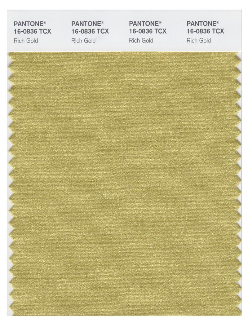 Pantone Smart 16-0836 TCX Color Swatch Card | Rich Gold 