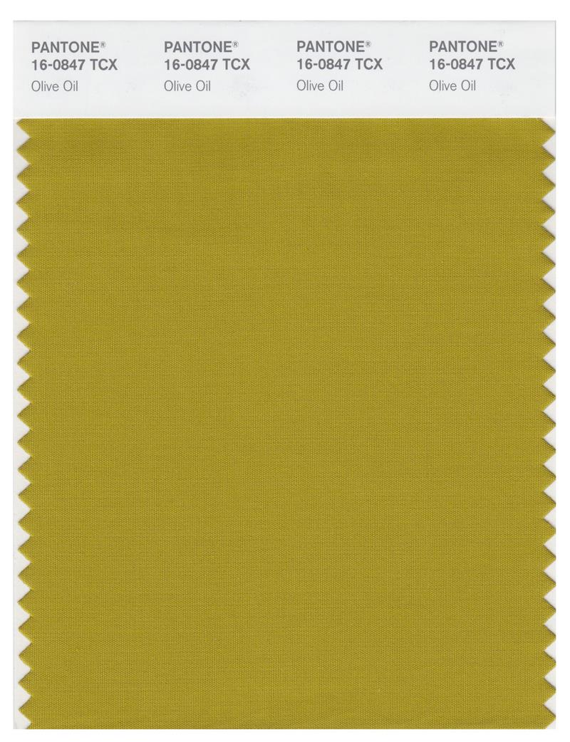 Pantone Smart 16-0847 TCX Color Swatch Card | Olive Oil 