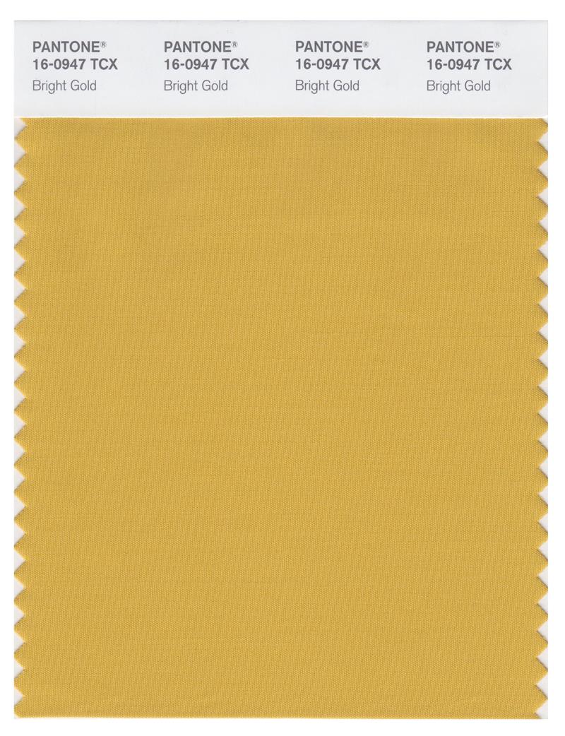 Pantone Smart 16-0947 TCX Color Swatch Card | Bright Gold 