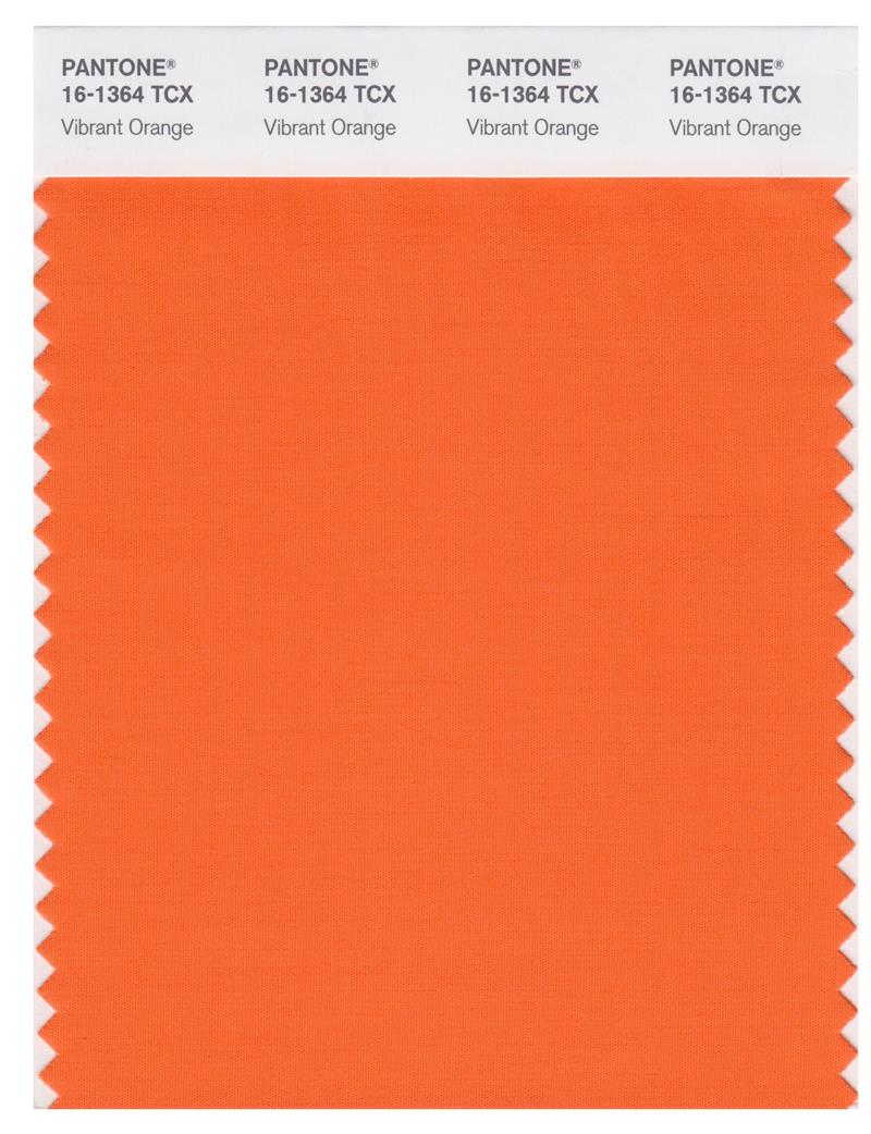 Pantone Smart 16-1364 TCX Color Swatch Card | Vibrant Orange 