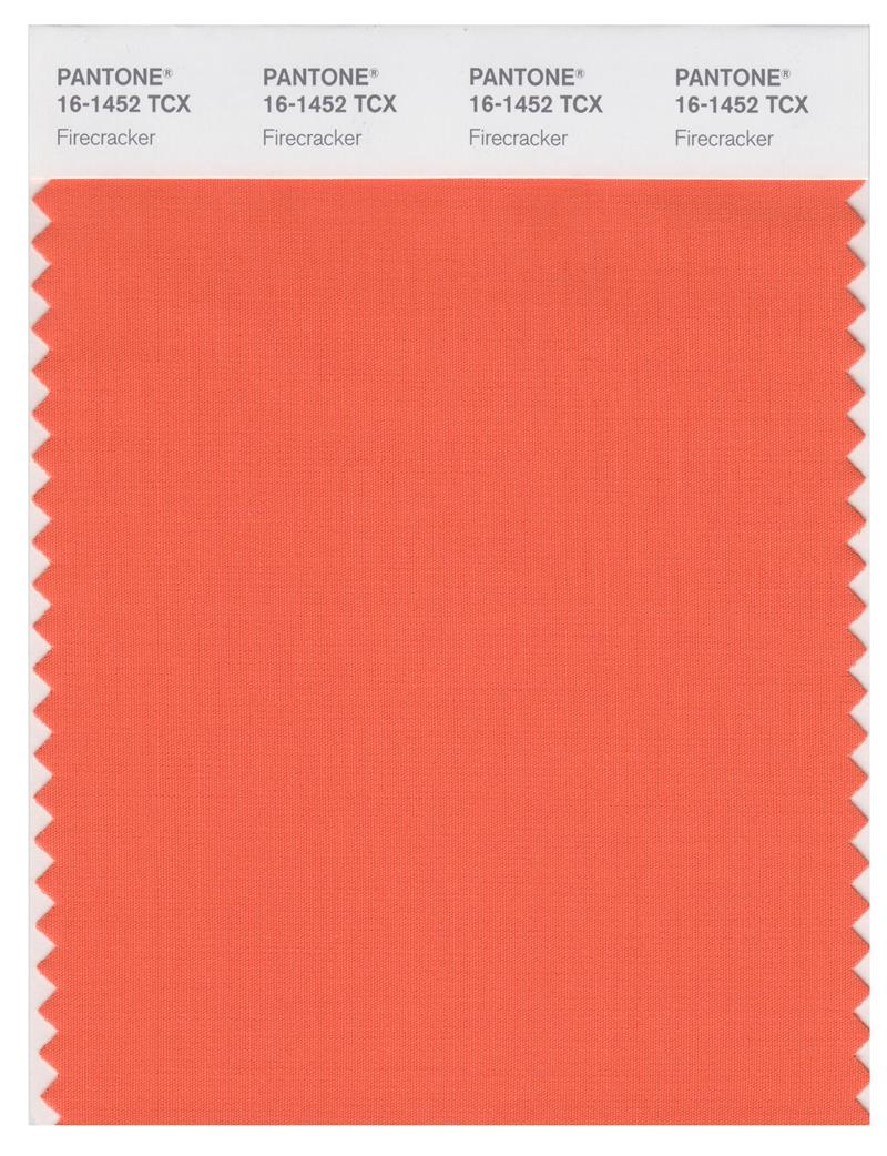 Pantone Smart 16-1452 TCX Color Swatch Card | Firecracker 