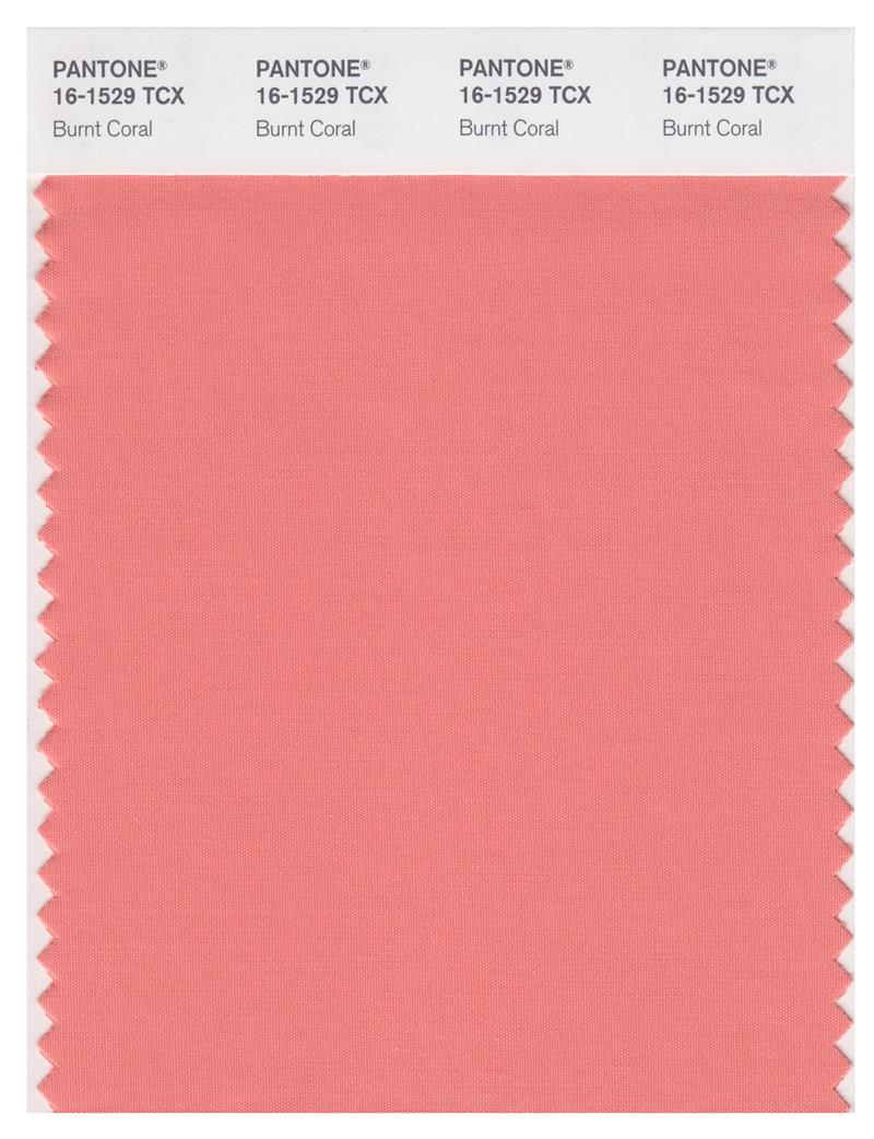 Pantone Smart 16-1529 TCX Color Swatch Card | Burnt Coral 