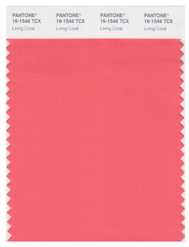 Pantone Smart 16-1546 TCX Color Swatch Card | Living Coral 