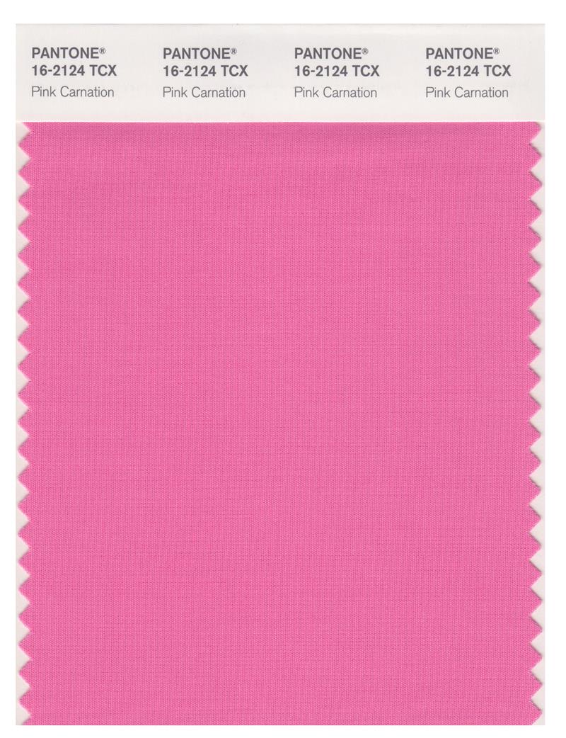 Pantone Smart 16-2124 TCX Color Swatch Card | Pink Carnation 