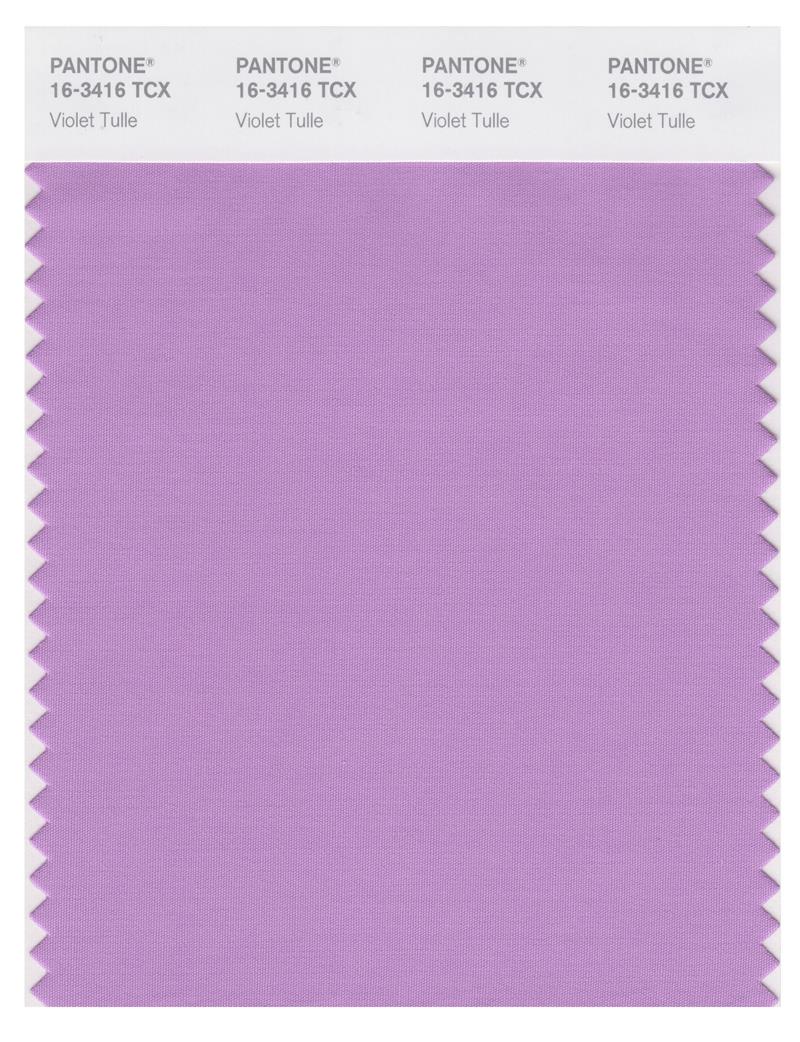 Pantone Smart 16-3416 TCX Color Swatch Card | Violet Tulle 