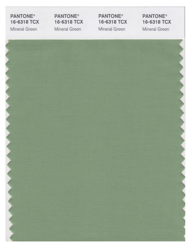 Pantone Smart 16-6318 TCX Color Swatch Card | Mineral Green 