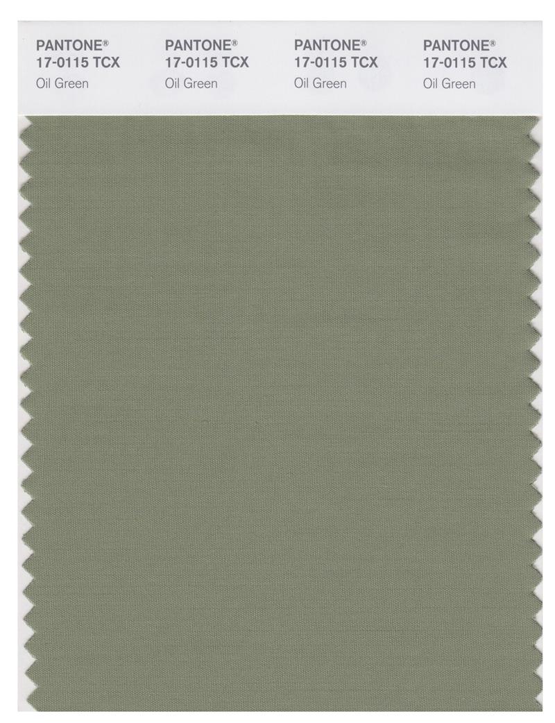 Pantone Smart 17-0115 TCX Color Swatch Card | Oil Green 