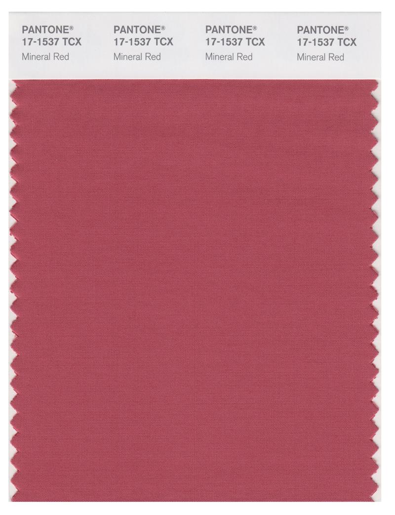 Pantone Smart 17-1537 TCX Color Swatch Card | Mineral Red 