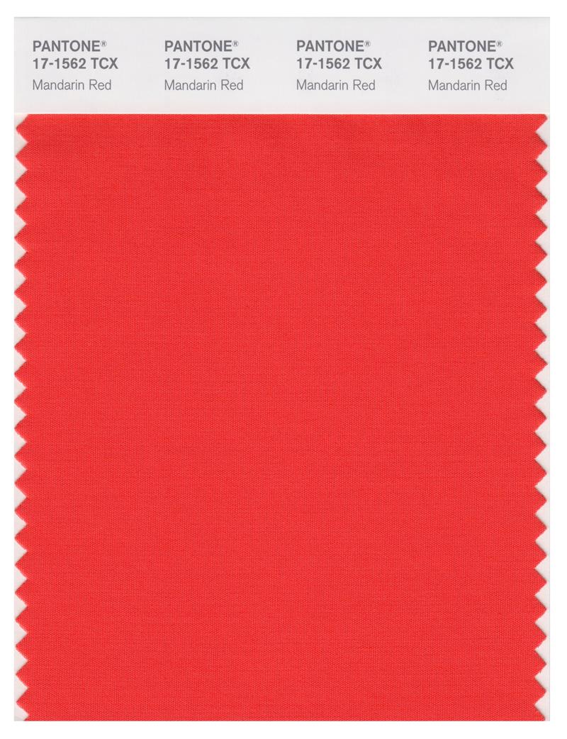 Pantone Smart 17-1562 TCX Color Swatch Card | Mandarin Red 